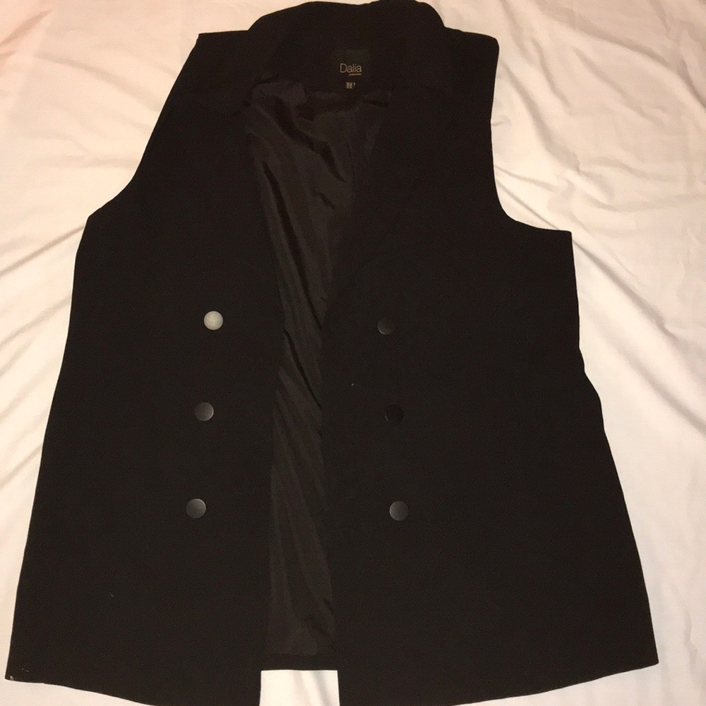 Long black vest